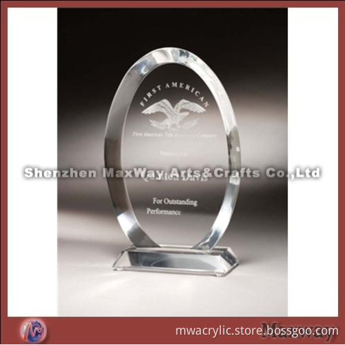 Clear Elliptical Custom Acrylic Trophy